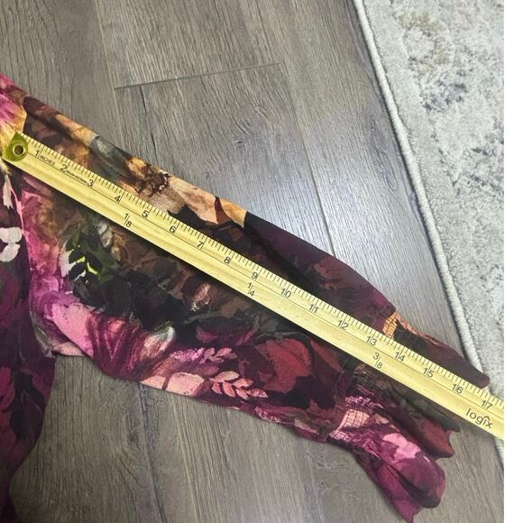 Soft Surroundings Floral Maxi Dress Womens L Long Sleeve Boho Fall Romantic - Picture 7 of 8